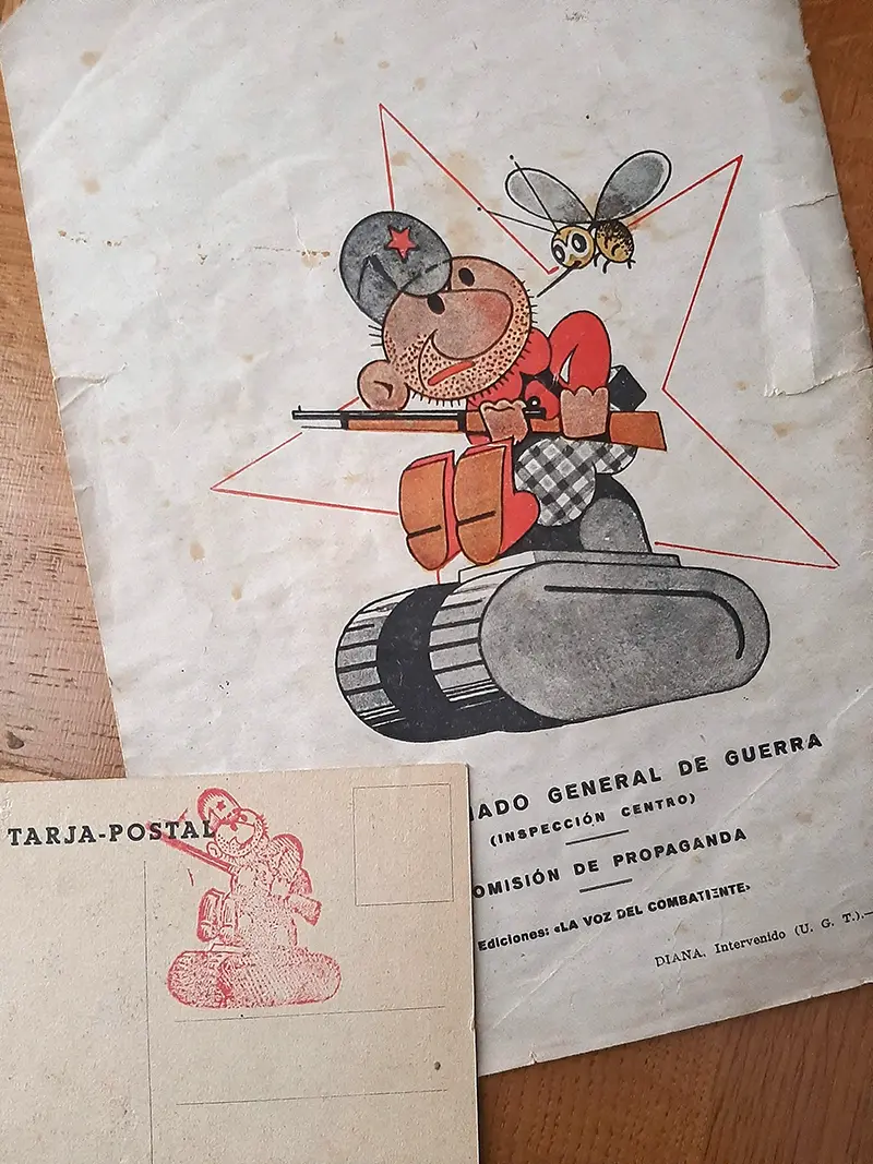 Ejemplo de sello de tinta de Canuto en una postal.